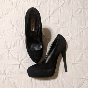 STEVE MADDEN Black Suede Stilettos Size 8